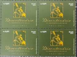 C 4055 Selo Bicentenario da Independencia Marca Oficial Espada 2022 Quadra