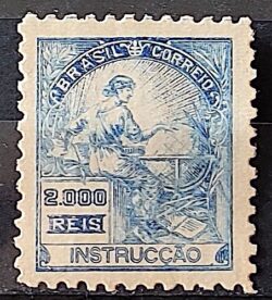 Selo Regular Cod RHM 294Es Vovo Instrucao 2000 Reis Sem Filigrana L Dent 11 12 1934 1