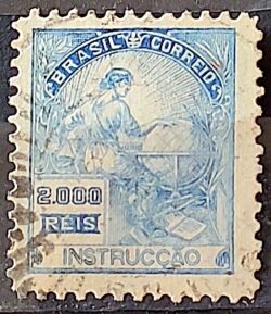 Selo Regular Cod RHM 294Es Vovo Instrucao 2000 Reis Sem Filigrana L Dent 11 12 1934 Circulado 10