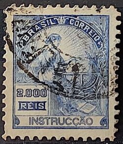 Selo Regular Cod RHM 294Es Vovo Instrucao 2000 Reis Sem Filigrana L Dent 11 12 1934 Circulado 12