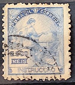 Selo Regular Cod RHM 294Es Vovo Instrucao 2000 Reis Sem Filigrana L Dent 11 12 1934 Circulado 16