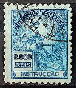 Selo Regular Cod RHM 294Es Vovo Instrucao 2000 Reis Sem Filigrana L Dent 11 12 1934 Circulado 5