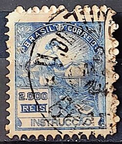 Selo Regular Cod RHM 294Es Vovo Instrucao 2000 Reis Sem Filigrana L Dent 11 12 1934 Circulado 8