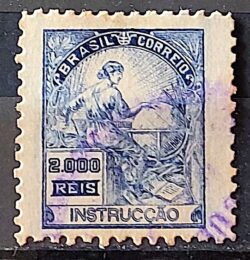 Selo Regular Cod RHM 294Es Vovo Instrucao 2000 Reis Sem Filigrana L Dent 11 12 1934 Circulado 9