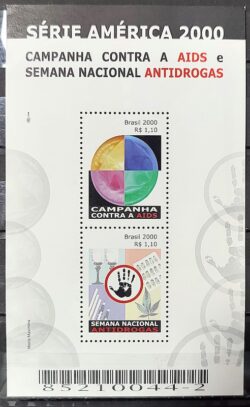 B 116 Bloco Campanha Contra Aids e Antidrogas Saude UPAEP Serie America 2000