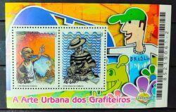 B 142 Bloco Arte Urbana dos Grafiteiros Pipa Samba Chapeu Lubrapex 2006