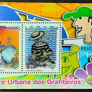 B 142 Bloco Arte Urbana dos Grafiteiros Pipa Samba Chapeu Lubrapex 2006