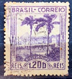 C 134 Selo Vista dos Arcos da Lapa Rio de Janeiro 1939 Circulado 4