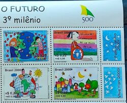 C 2238 Selo Selando o Futuro Mapa Estrela Sol 2000 Vinheta 2