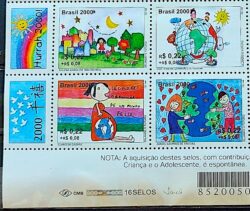 C 2238 Selo Selando o Futuro Mapa Estrela Sol 2000 Vinheta 3