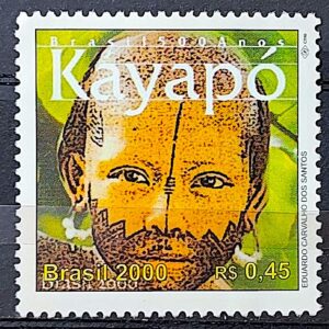 C 2263 Selo 500 Anos Descobrimento do Brasil 2000 Indio Kayapo