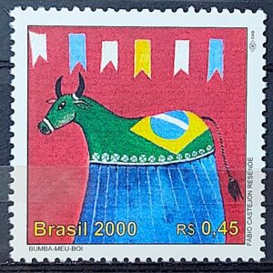 C 2271 Selo 500 Anos Descobrimento do Brasil 2000 Bumba Meu Boi Bandeira