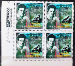 C 2396 Selo Bernardo Sayao Agricultura Brasilia 2001 Quadra Vinheta Correios