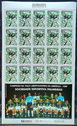C 2404 Selo Campeoes da Libertadores Futebol Palmeiras 2001 Folha