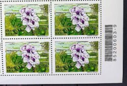 C 2439 Selo Flora do Mercosul Aguape Flor 2001 Quadra Codigo de Barras