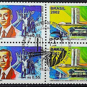 C 2448 Selo Presidente Juscelino Kubitschek Brasilia Igreja 2002 Quadra CBC BSB