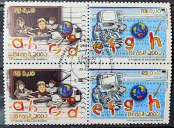 C 2451 Selo Progresso da Educacao Brasileira Computador Mapa 2002 Quadra CBC Brasilia