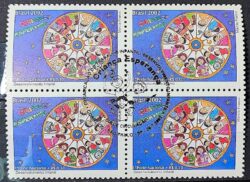 C 2476 Selo Crianca Esperanca 2002 Quadra CBC SP