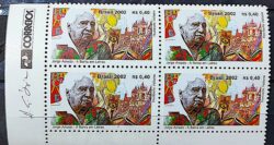 C 2477 Selo Jorge Amado Literatura Igreja Bahia 2002 Quadra Vinheta Correios