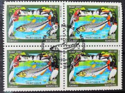 C 2490 Selo Turismo Bonito Peixe Tucano Pantanal Mercosul Cachoeira Ave 2002 Quadra CBC MS