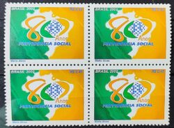 C 2496 Selo 80 Anos da Previdencia Social Governo 2002 Quadra