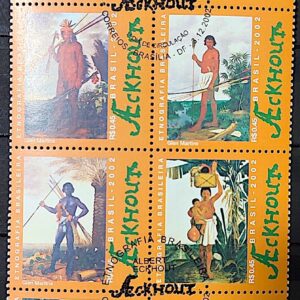 C 2497 Selo Etnografia Brasileira Pintura Arte Ackhout indio Holanda 2002 Serie Completa CBC DF