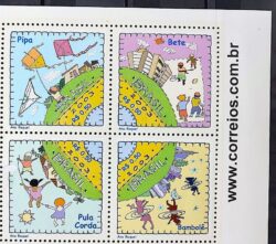 C 2534 Selo Brincadeiras e Jogos de Rua Crianca Infantil 2003 Vinheta Site