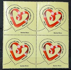 C 2549 Selo Luta Contra o HIV AIDS Saude 2003 Quadra