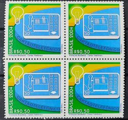 C 2582 Selo Invencoes Brasileiras Cartao Telefonico Comunicacao 2004 Quadra