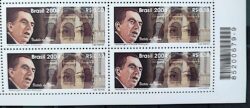 C 2590 Selo Nelson Rodrigues Literatura Jornalismo 2004 Quadra Codigo de Barras