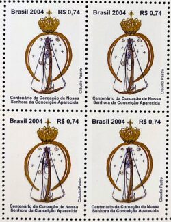 C 2595 Selo Coroacao de Nossa Senhora da Conceicao Aparecida 2004 Quadra