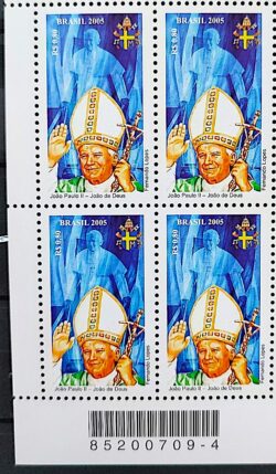 C 2609 Selo Papa Joao Paulo II Religiao 2005 Quadra Codigo de Barras