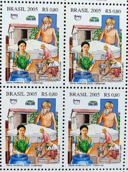 C 2621 Selo Luta Contra a Pobreza Cisternas Fome Zero Agua 2005 Quadra