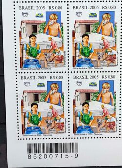 C 2621 Selo Luta Contra a Pobreza Cisternas Fome Zero Agua 2005 Quadra Codigo de Barras