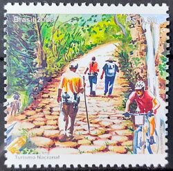 C 2624 Selo Estrada Real Cavalo Bicicleta Ciclismo Cachoeira 2005