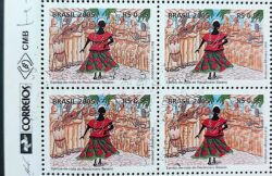 C 2626 Selo Roda de Samba no Reconcavo Baiano Musica 2005 Quadra Vinheta Correios