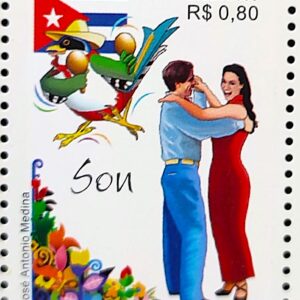 C 2627 Selo Emissao Conjunta Brasil Cuba Son Bandeira Danca Ave 2005