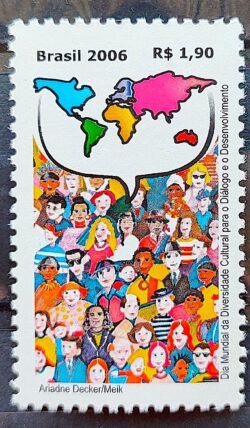 C 2649 Selo Dia Mundial da Diversidade Cultural Mapa 2006 MH