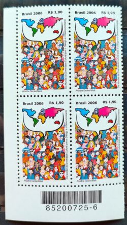 C 2649 Selo Dia Mundial da Diversidade Cultural Mapa 2006 Quadra