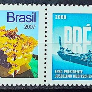 C 2677 Selo Personalizado Bandeira e Ipe Petrobras Pre Sal Navio Energia 2007