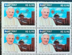 C 2690 Selo Papa Bento XVI Igreja Religiao 2007 Quadra
