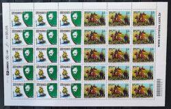 C 2695 Selo 200 Anos Giuseppe Garibaldi Revolucao Farroupilha Navio Cavalo 2007 Folha Serie Completa