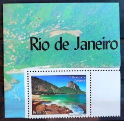 C 2702 Selo Despersonalizado Rio de Janeiro Turismo 2007 Praia Vermelha Vinheta