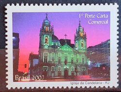 C 2705 Selo Despersonalizado Rio de Janeiro Turismo 2007 Igreja da Candelaria Religiao