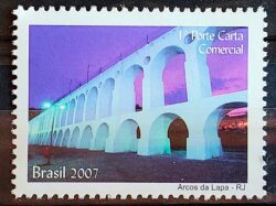 C 2707 Selo Despersonalizado Rio de Janeiro Turismo 2007 Arcos da Lapa
