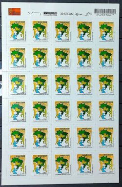 C 2729 Selo Conferencia Nacional da Juventude Mapa 2008 Folha