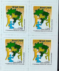 C 2729 Selo Conferencia Nacional da Juventude Mapa 2008 Quadra