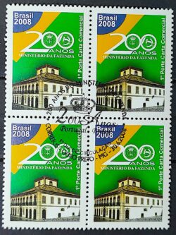 C 2757 200 Anos Ministerio da Fazenda Economia 2008 Quadra CBC MG Ouro Preto