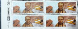 C 2771 Selo Louis Braille Cego Saude Mao 2009 Quadra Vinheta Correios