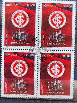 C 2780 Selo Sport Club Internacional Futebol 2009 Quadra CBC RS